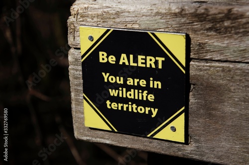 wildlife territory sign