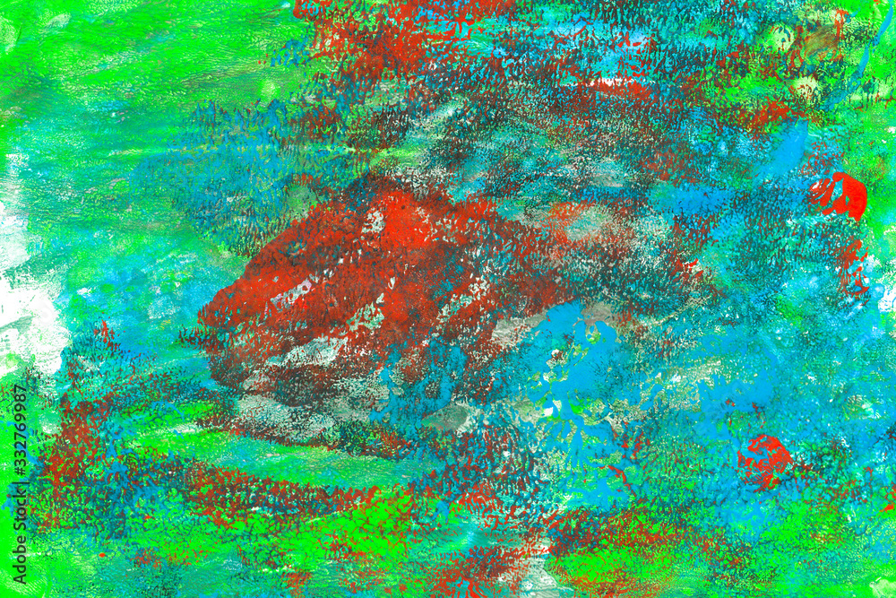 Fototapeta premium Abstract texture hand painted watercolor. Multicolor background.