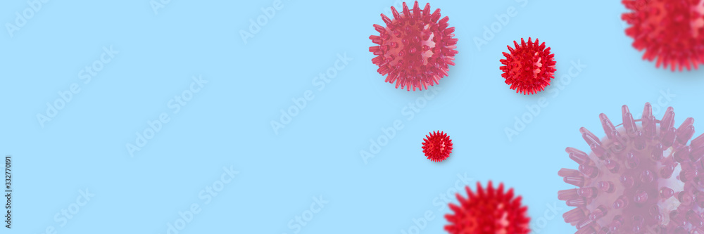 Fototapeta Abstract coronavirus background. Medical and science headline.