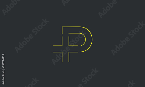 An abstract PLUS + P logo design