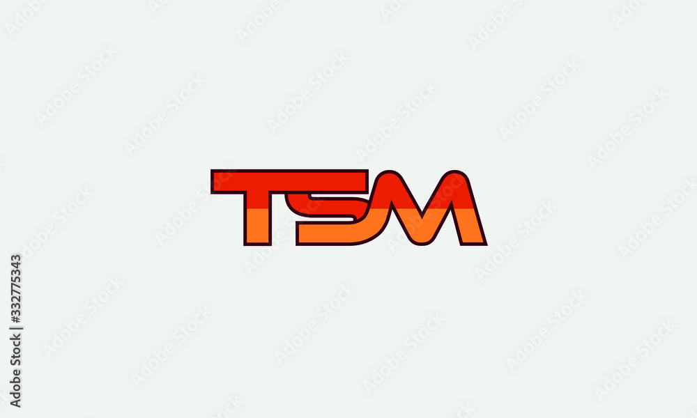 TSM T S M Letter Logo Alphabet Design Template Vector