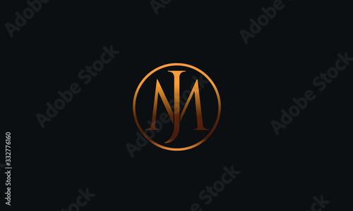 MJ JM J M Letter Logo Alphabet Design Template Vector