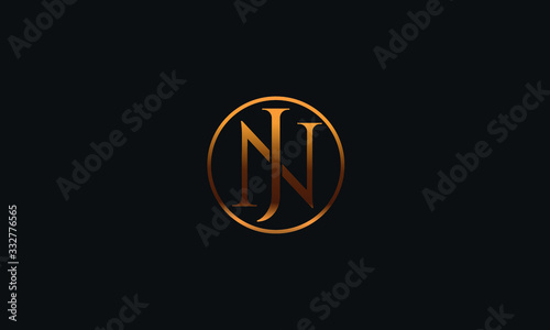 JN NJ J N Letter Logo Alphabet Design Template Vector photo
