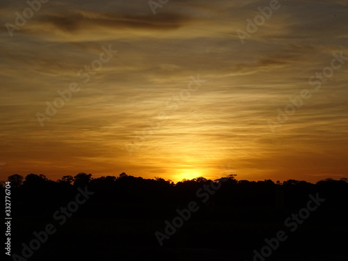 sunset in mountains