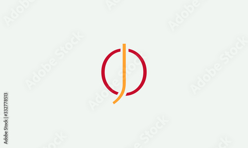 JO OJ Letter Logo Alphabet Design Template Vector