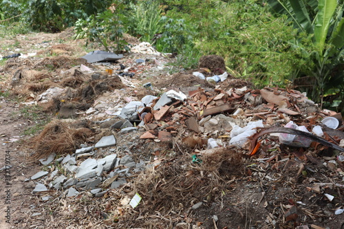 Domestic waste from the Brazilian slum.