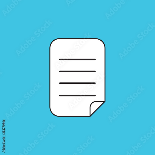 Vector icon of written paper.