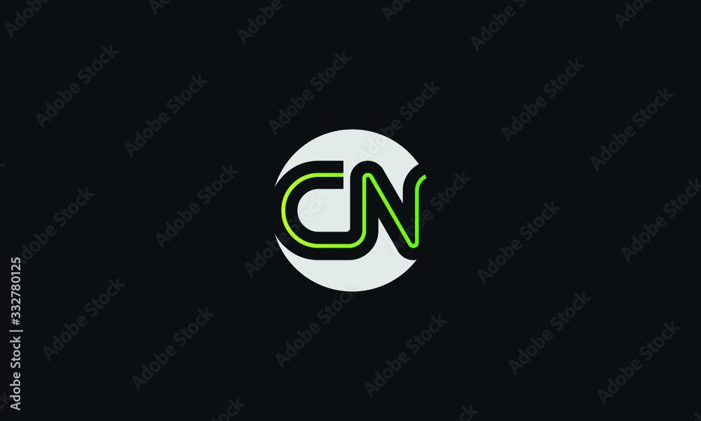 Circular CN Letter Logo Alphabet Design Template Vector Circular CN Letter Logo Alphabet Design Template Vector