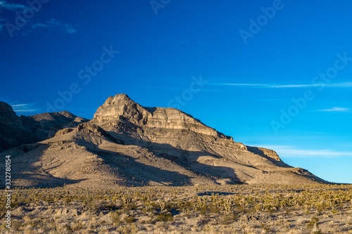 Yucca Gap through the Sheep Range in Desert National Wildlife Refuge  Clark County  Nevada