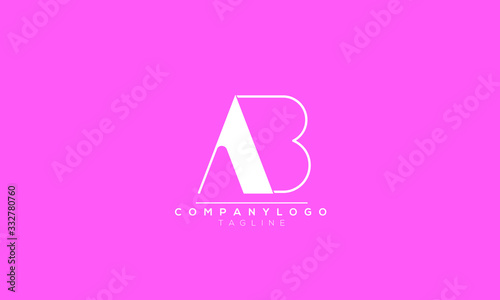 AB Letter Logo Alphabet Design Template Vector