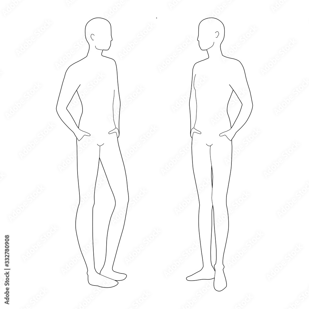 Fashion template of relaxing stand men. Fashion template of relaxing stand men.