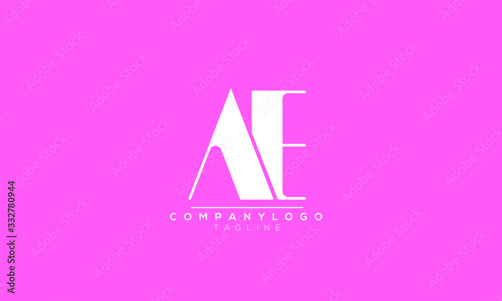 AE Letter Logo Alphabet Design Template Vector AE Letter Logo Alphabet Design Template Vector