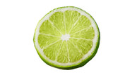 Cut fresh  lime isolated on white