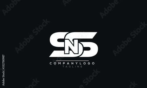 SNS SSN NSS Letter Logo Alphabet Design Template Vector photo