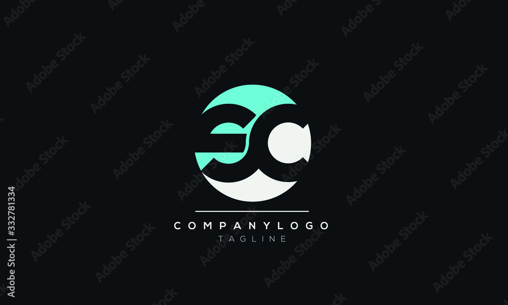 Obraz premium SC Letter Logo Alphabet Design Template Vector