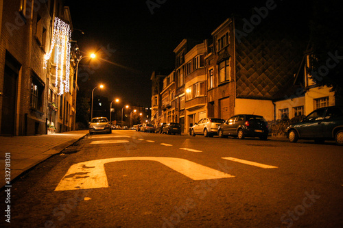 Empty street in Brussels