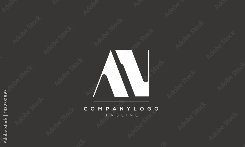 AN alphabet letter icon logo design AN alphabet letter icon logo design
