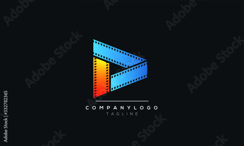 Modern and creative PLAY film logo