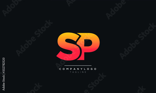 SP alphabet letter icon logo design  photo