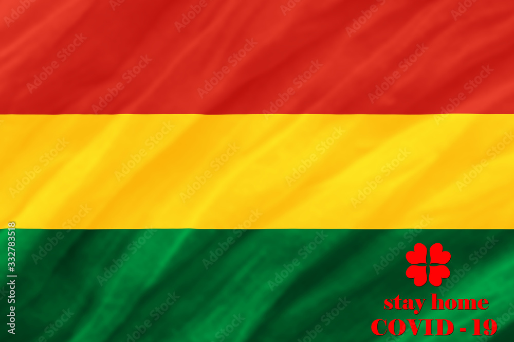 Stay Home . Coronavirus epidemic, word COVID-19. COVID-19 infection concept. Bolivia Stay Home . Coronavirus epidemic, word COVID-19. COVID-19 infection concept. Bolivia
