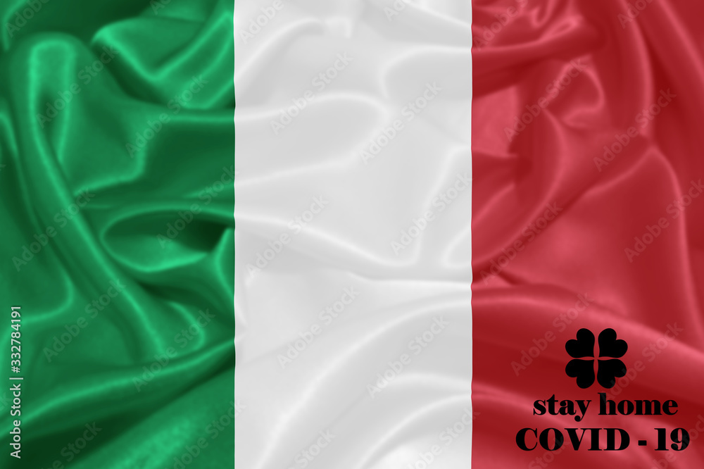 Fototapeta premium Stay Home . Coronavirus epidemic, word COVID-19. COVID-19 infection concept. Italy 