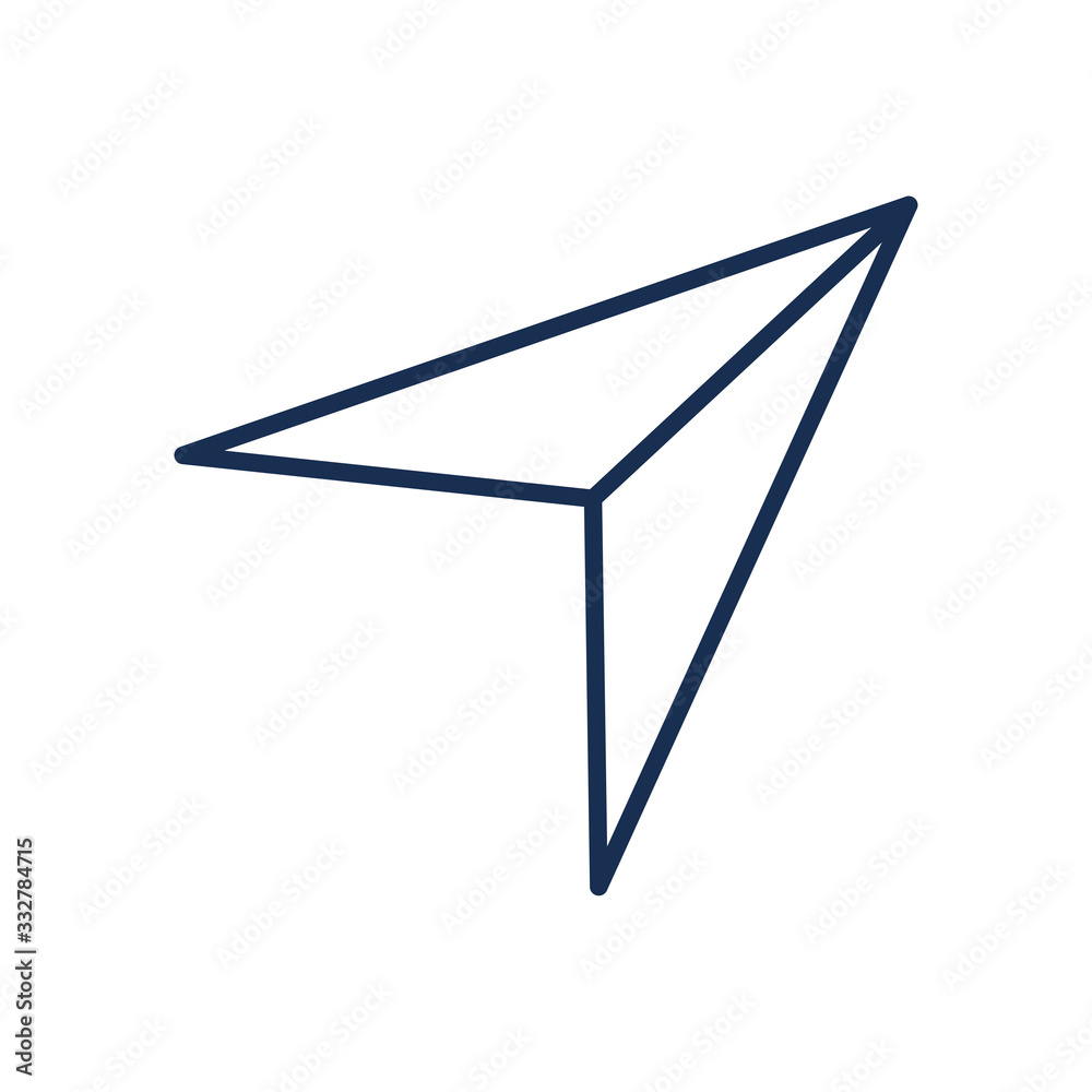 Isolated cursor arrow line style icon vector design Isolated cursor arrow line style icon vector design
