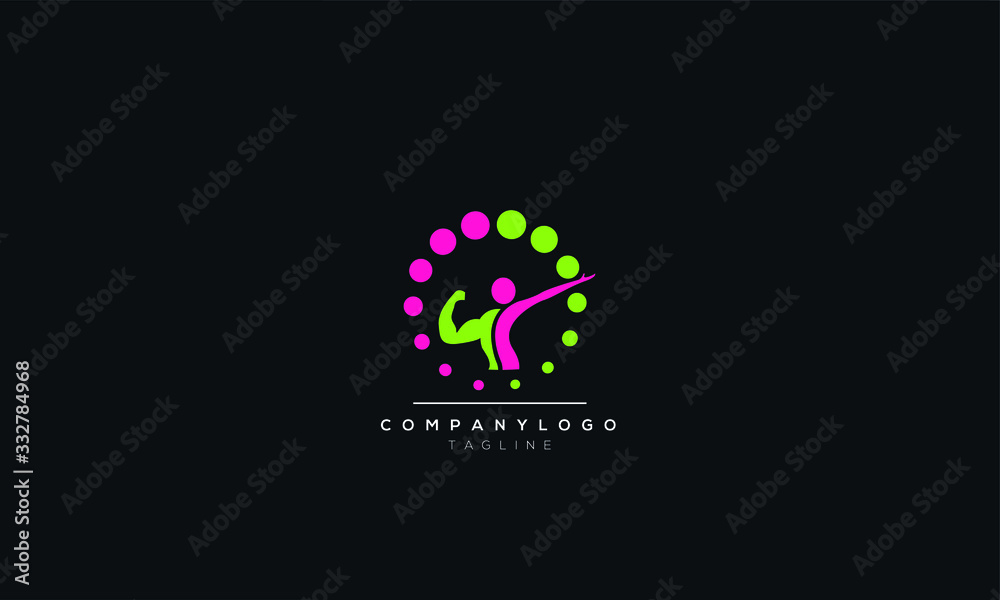 An abstract fitness logo