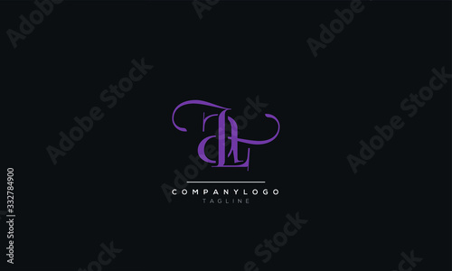 LA AL Letter Logo Design Template Vector