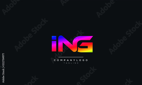 ING Letter Logo Design Template Vector photo