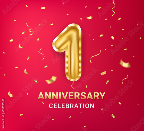 1st year Anniversary celebration design template