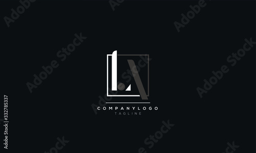 Obraz na płótnie LA Letter Logo Design Template Vector