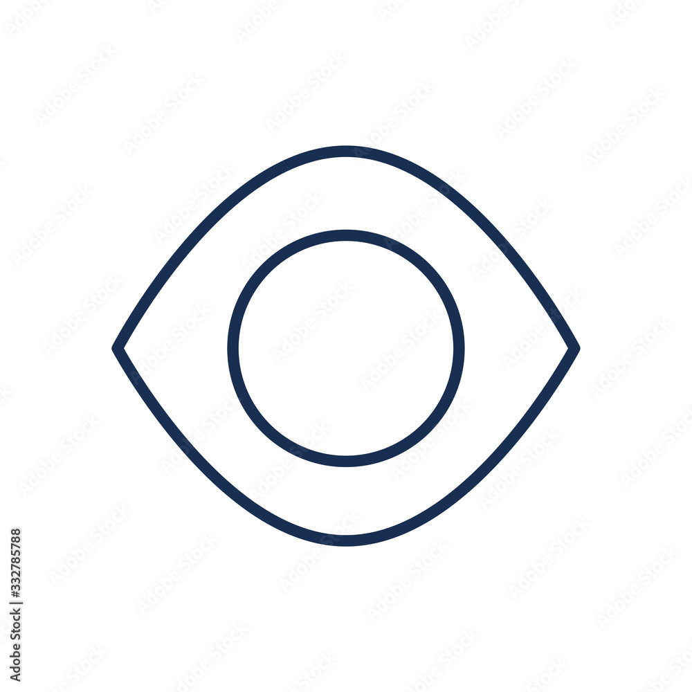 Isolated eye line style icon vector design