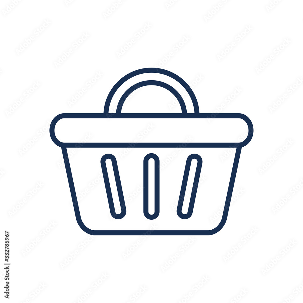 shopping basket line style icon vector design shopping basket line style icon vector design