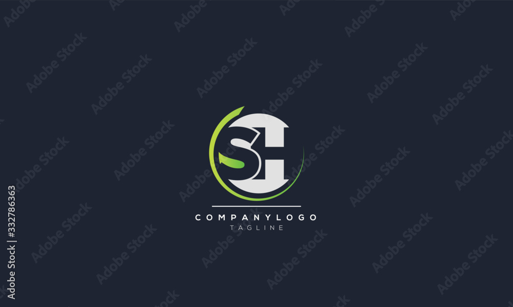 SH Letter Logo Design Template Vector SH Letter Logo Design Template Vector