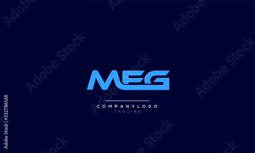 MEG MFG Letter Logo Design Template Vector photo