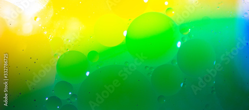 Cuadro en lienzo green yellow bubble background