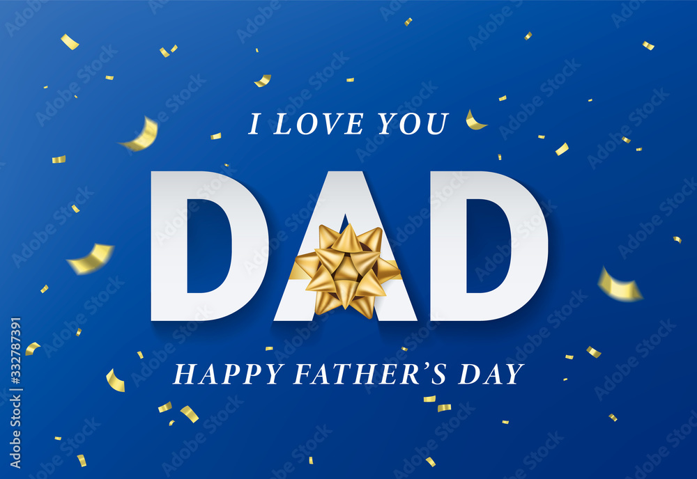 Happy Fathers Day greeting card, banner, poster Happy Fathers Day greeting card, banner, poster
