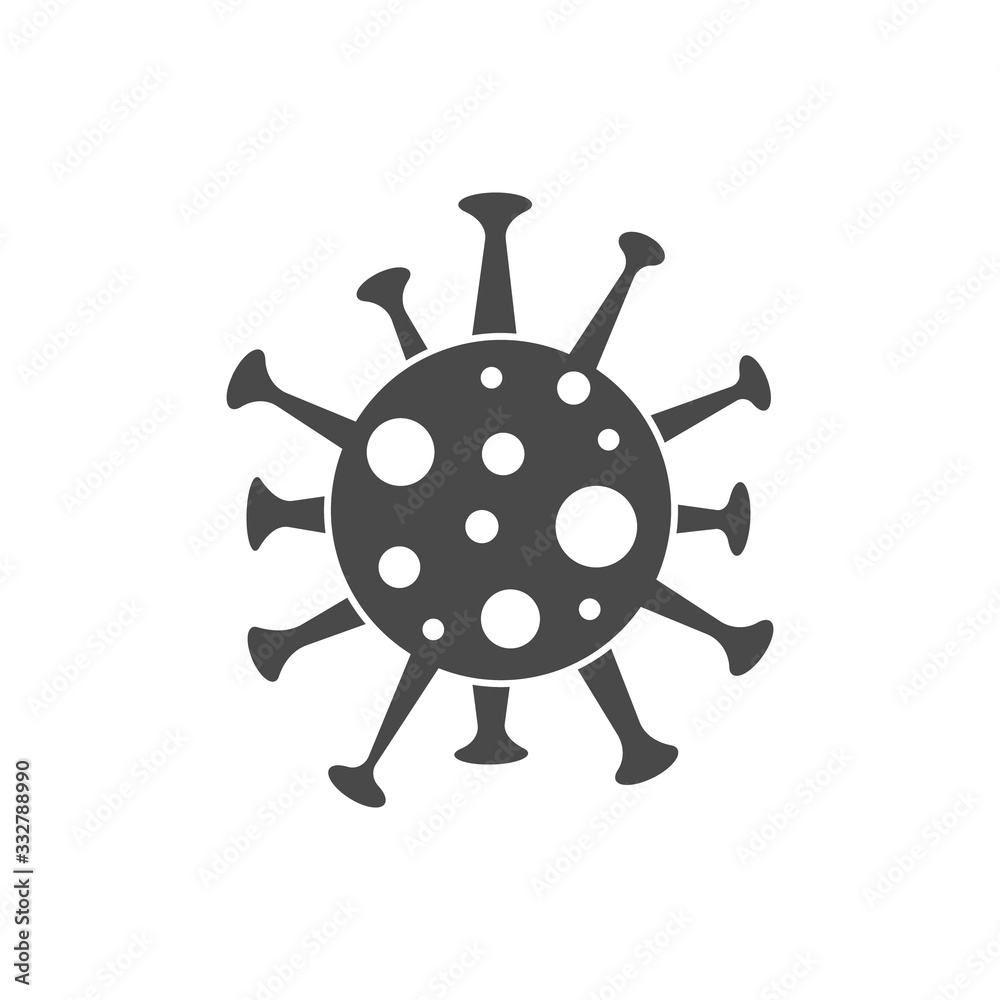 Vector illstration of black virus icon on white background. Isolated. Vector illstration of black virus icon on white background. Isolated.