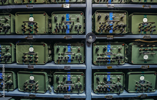 Obraz na plátně Radio communication center in Nuclear Command Bunker in Konjic, Bosnia and Herze