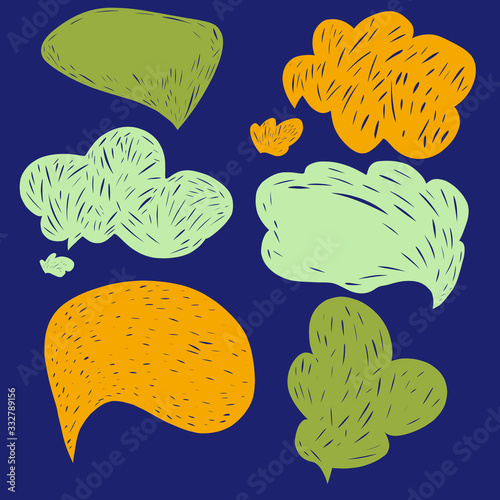 Schilderij op canvas Collection of colorful speech bubbles and dialog balloons