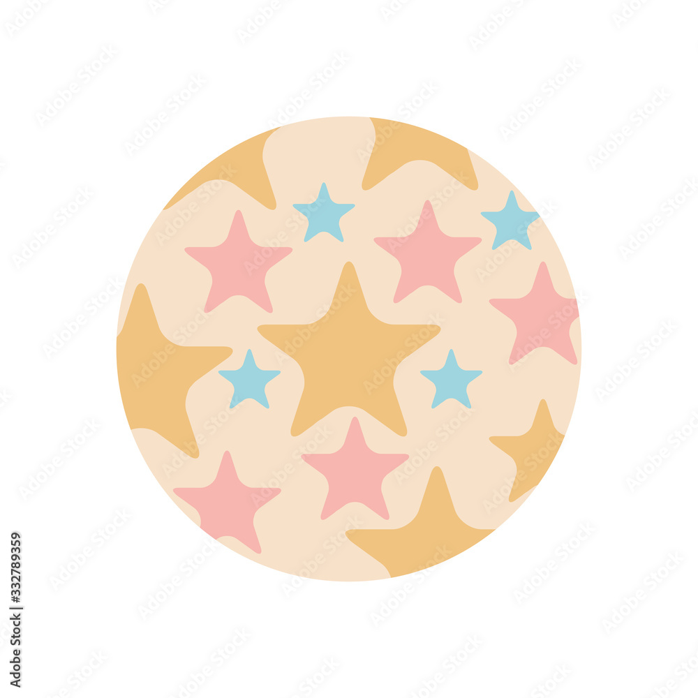 Isolated stars flat block style icon vector design Isolated stars flat block style icon vector design