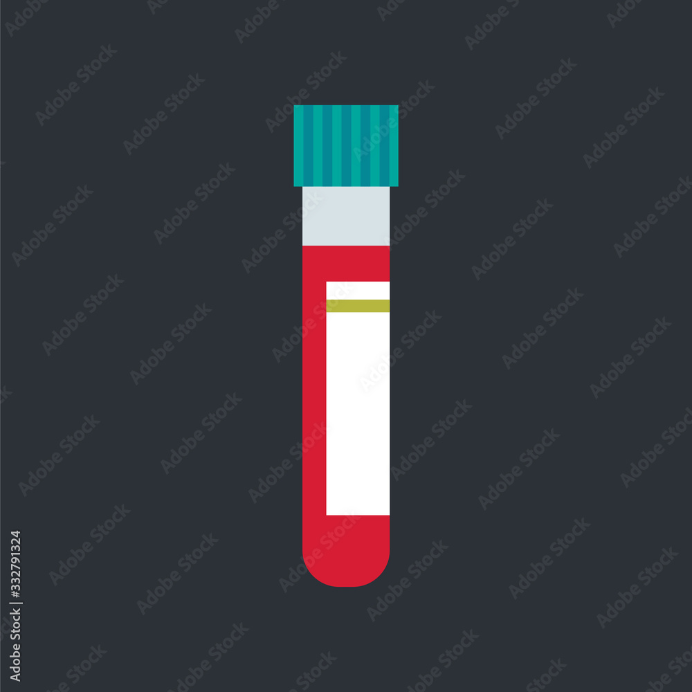 blood test tube icon, vector illustration