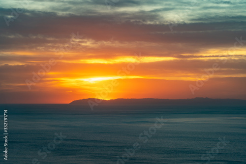 sunset over Catalina Island