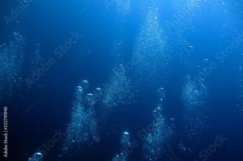Bubble in the Blue Sea Underwater Ambiance