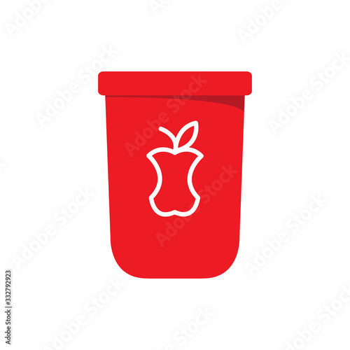 compost flat icon, vector illustration