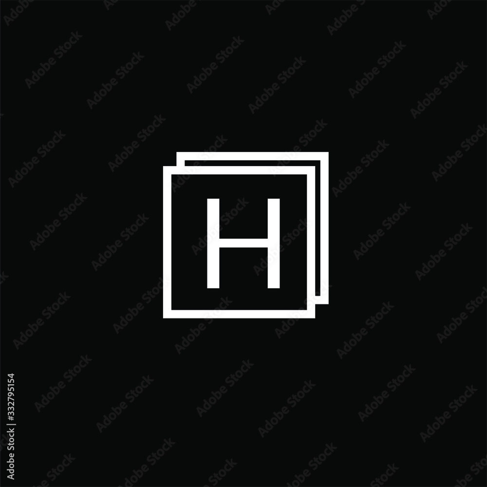 H letter logo initial idea design vector illustration template. Typography, business premium