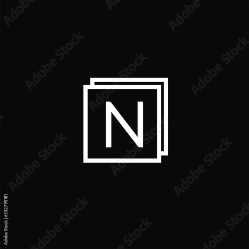 N letter logo initial idea design vector illustration template. Typography, business premium