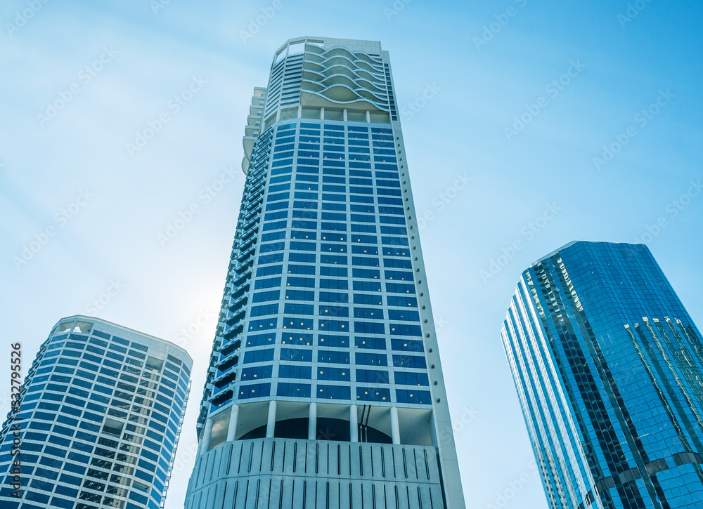 Beautiful skyline of Brisbane modern skyscrapers, Queensland, Australia