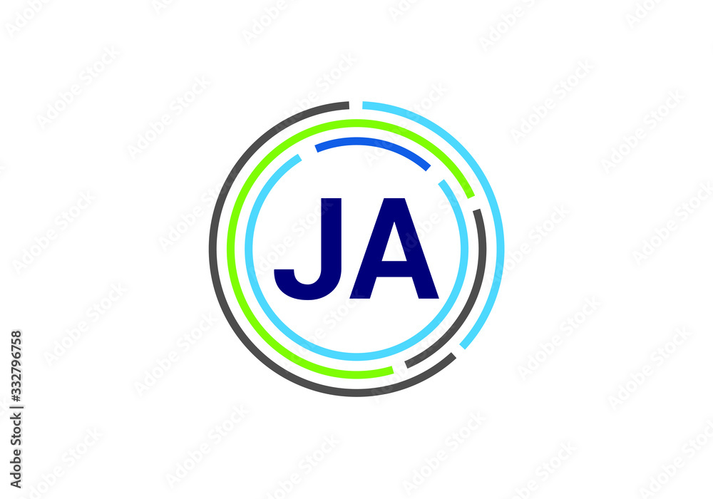J A, JA Initial Letter Logo design vector template, Graphic Alphabet Symbol for Corporate Business Identity J A, JA Initial Letter Logo design vector template, Graphic Alphabet Symbol for Corporate Business Identity