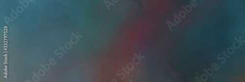 dark slate gray, teal blue and dim gray colored vintage abstract painted background with space for text or image. can be used as header or banner